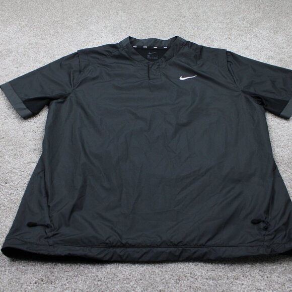 Nike Softball Wind Jacket Womens Medium Black Lightweight S/S Pullover Shacket - Picture 2 of 15